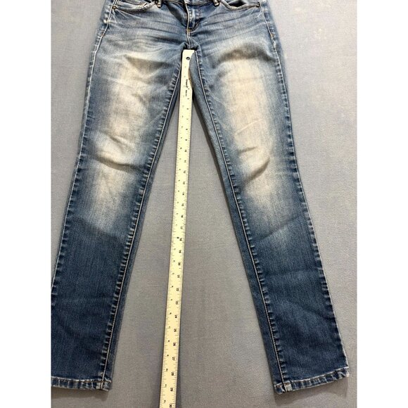 Vintage Garage Denim Womens Mom Jeans Low Rise Stretch Slim Fit BLue Size W30 - Picture 5 of 9